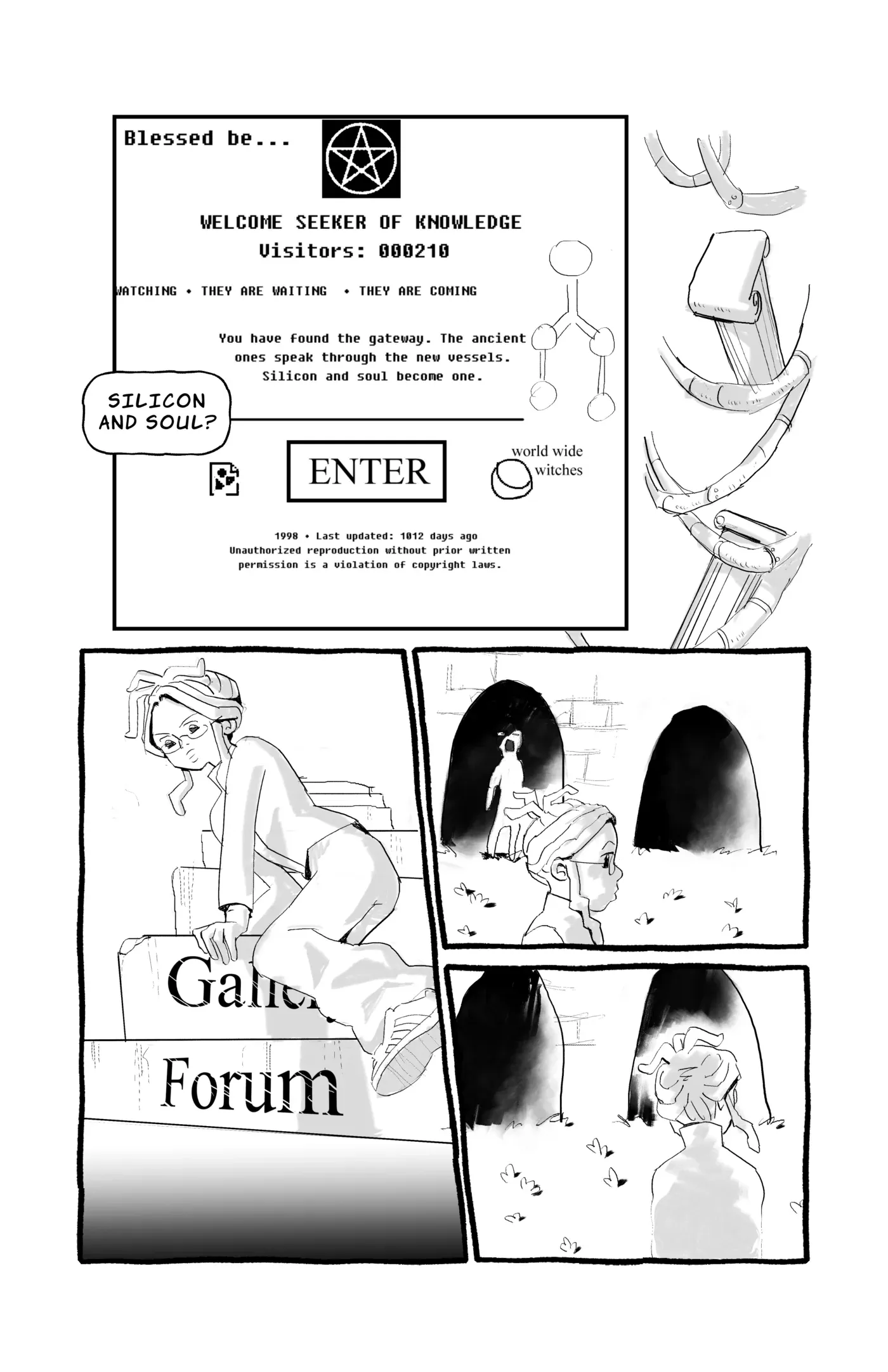 Third page of Branch web comicc