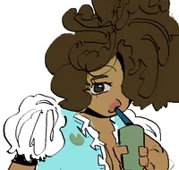 A small headshot of the cartoon version of the author Imoni.